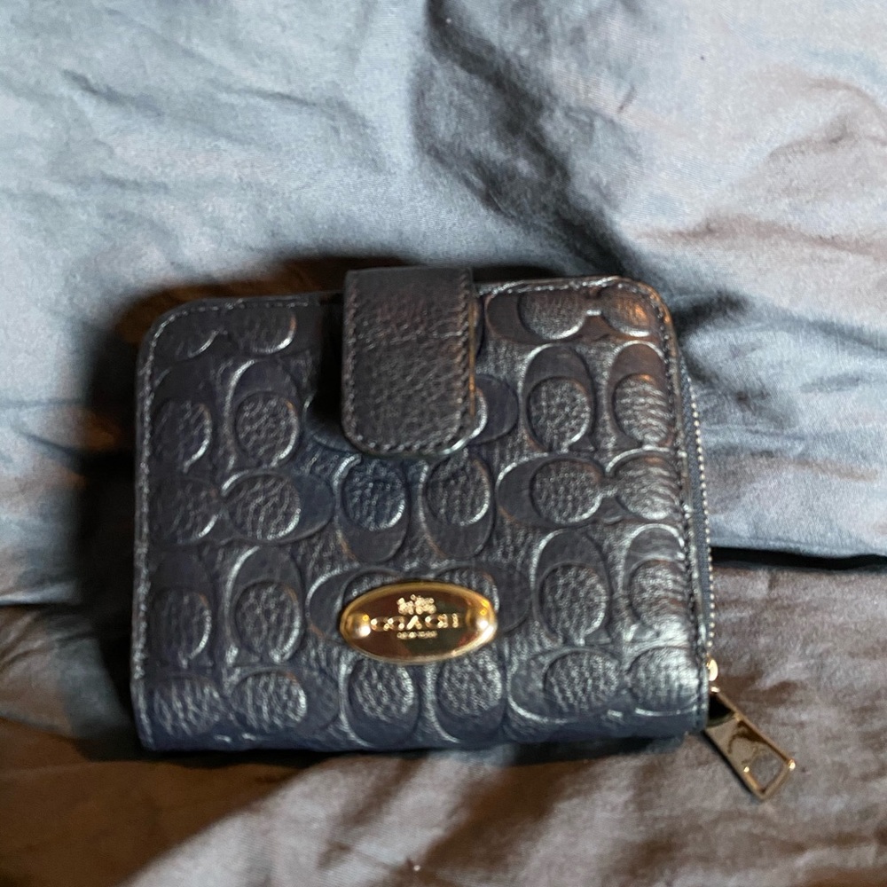 Coach navy blue wallet